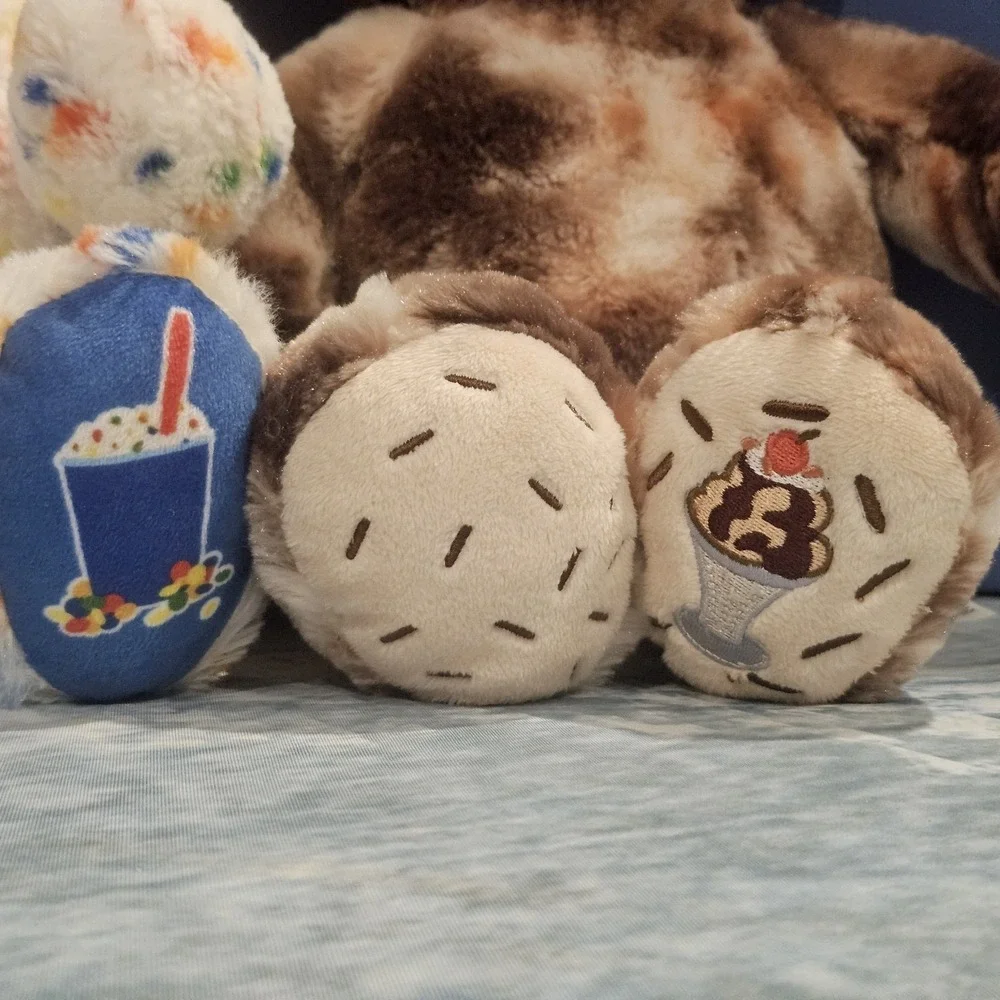 Build A Bear Baskin Robbins Sundae Bear & Dairy Queen Blizzard Bear Plush Bundle